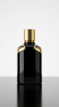 Signature black and gold perfume bottle